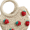 Strawberry Straw Crossbody Cherry Woven Bag