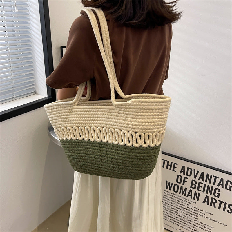 Cute Straw Woven Beach Shoulder Bag
