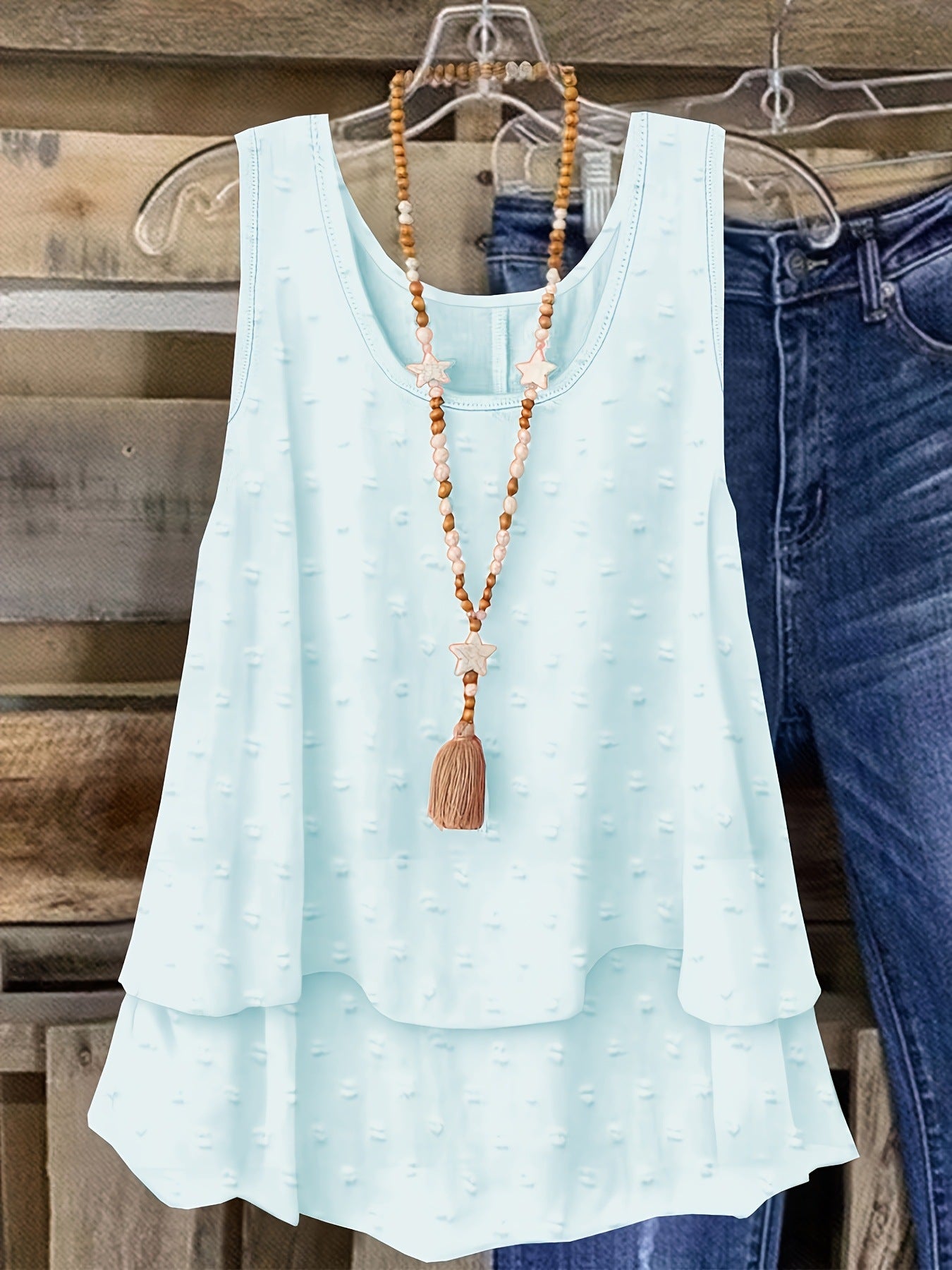 Women Solid Color Casual Vest