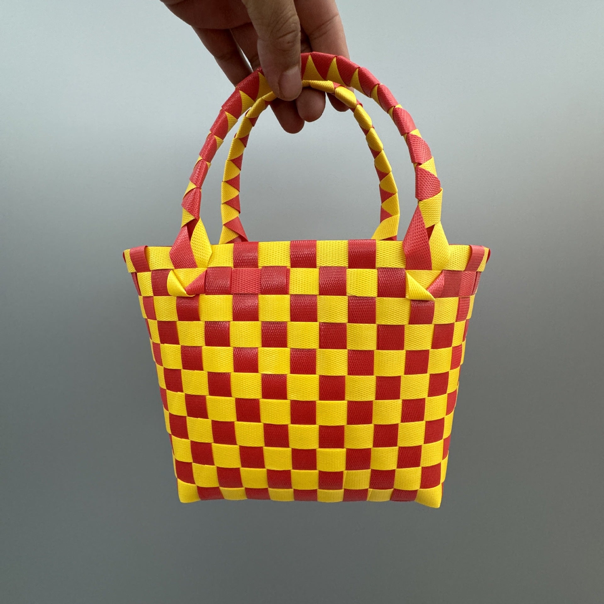 Plastic Woven Small Square Handbag Souvenir Bag