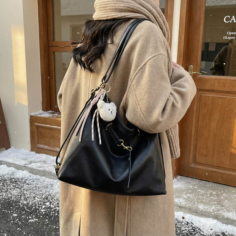 Soft Touch Shoulder Bag with Multiple Carry Options