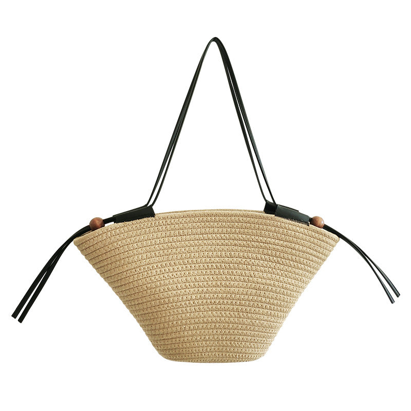 Old Money Woven Cotton Rope Tote Bag