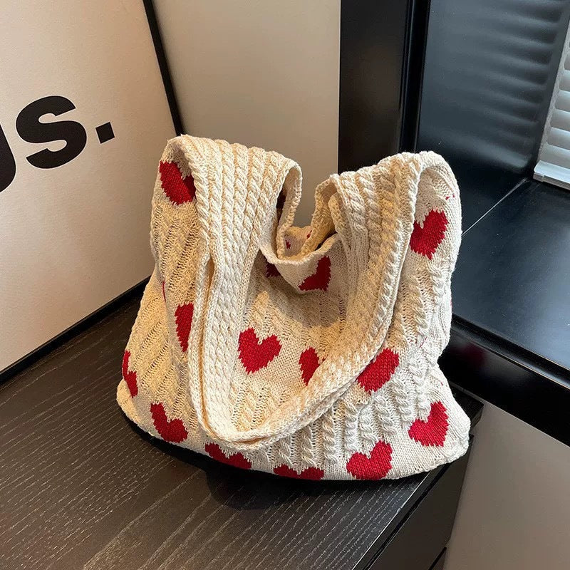 Women Yarn 2026 New Hand Knit Underarm Unique Shoulder Commute Tote Bag