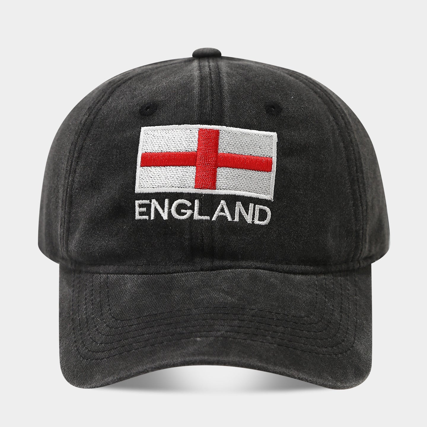 World Cup Flag Embroidered Black Baseball Cap
