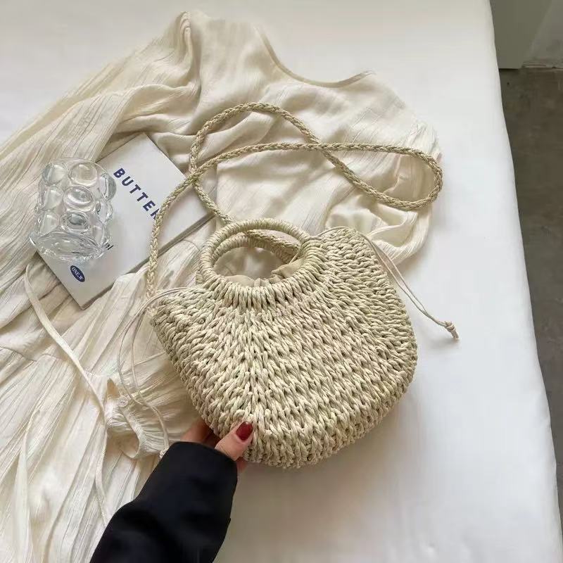 Women Straw New Fashion Shoulder Crossbody Versatile Handheld Bag