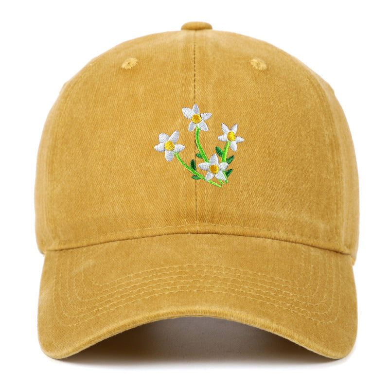 Women's Embroidered DIY Soft Top Sun Hat