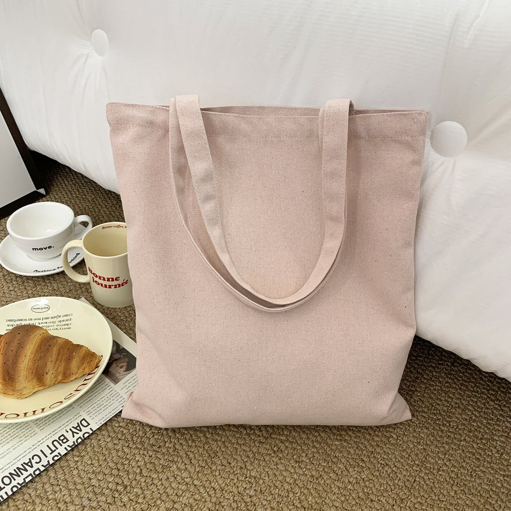 2026 Women  Colored Blank Canvas Tote Bag