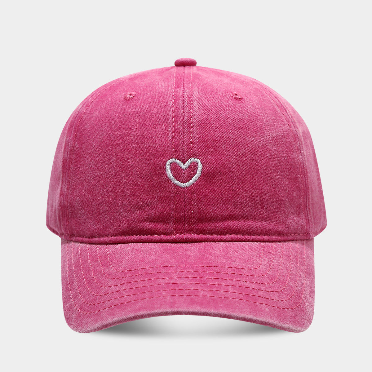 Literary Retro Embroidered Love Soft Peaked Cap