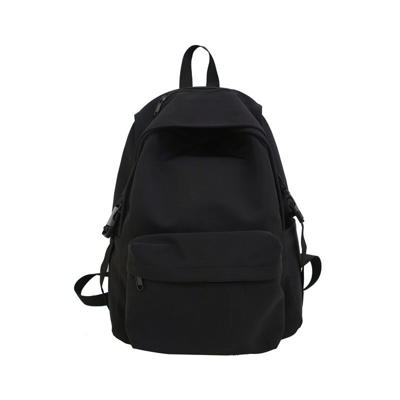 Solid Color Nylon Lightweight School Backpack