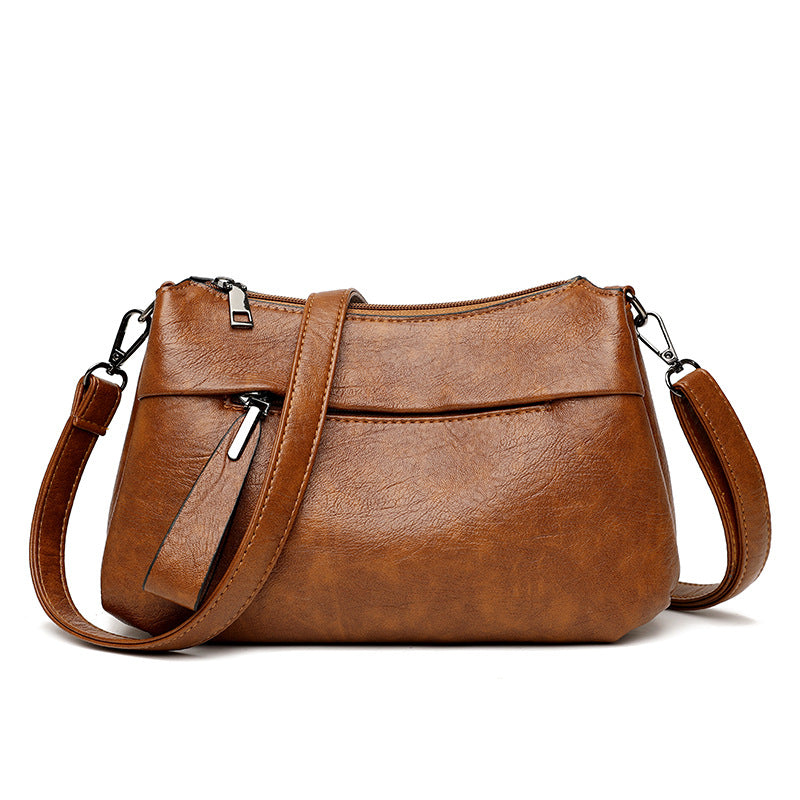 Soft PU Leather Lightweight Shoulder Crossbody Bag