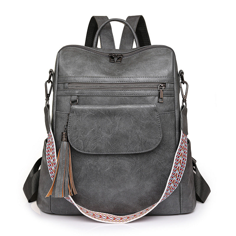 Women Retro Large Capacity Backpack, 2-Way Shoulder Crossbody Bag