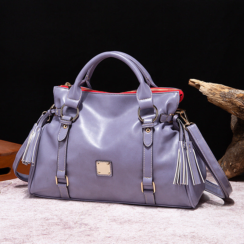 Retro Hand-Painted Soft Portable Shoulder Crossbody Commuter Bag