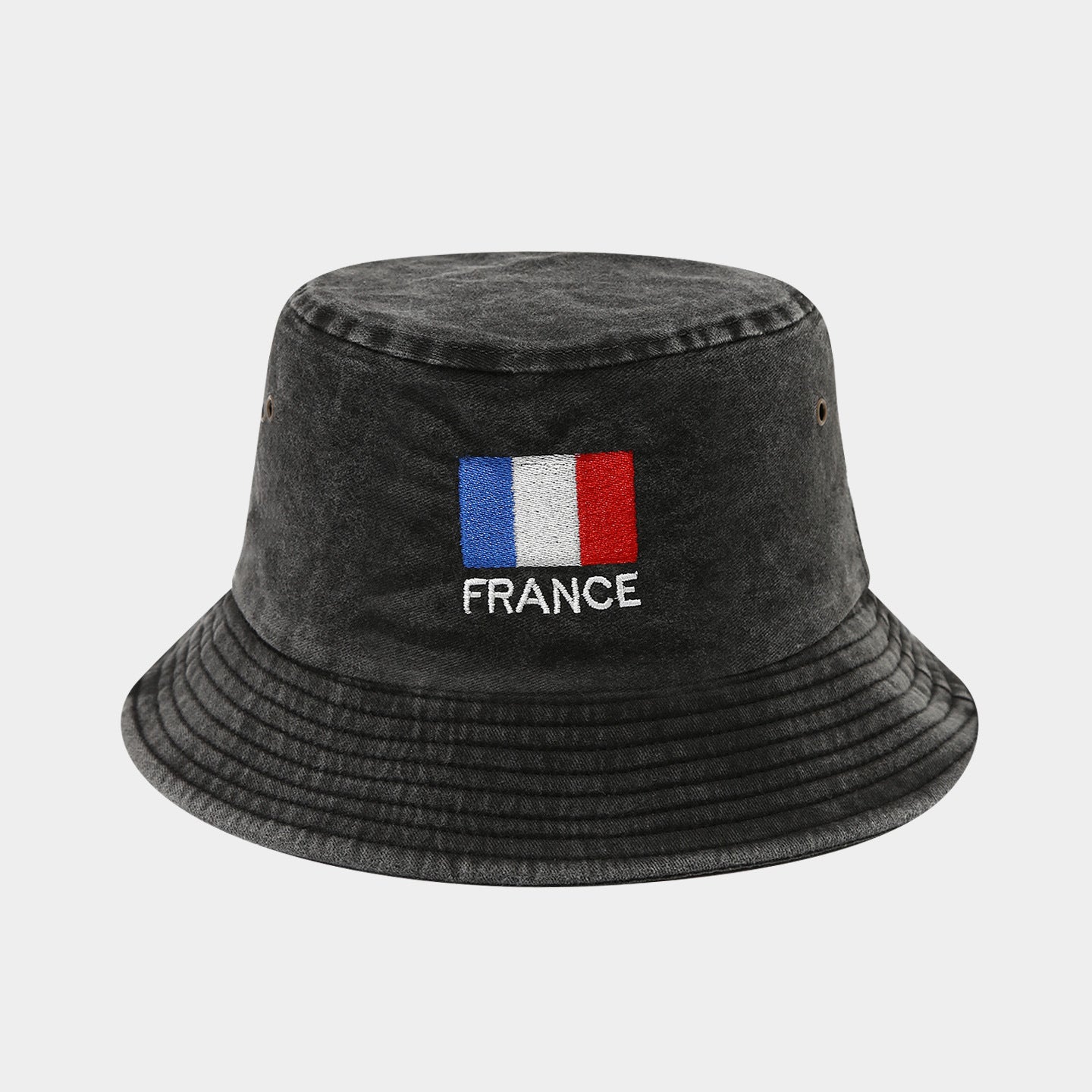 Washed Foldable World Flag Fisherman Hat