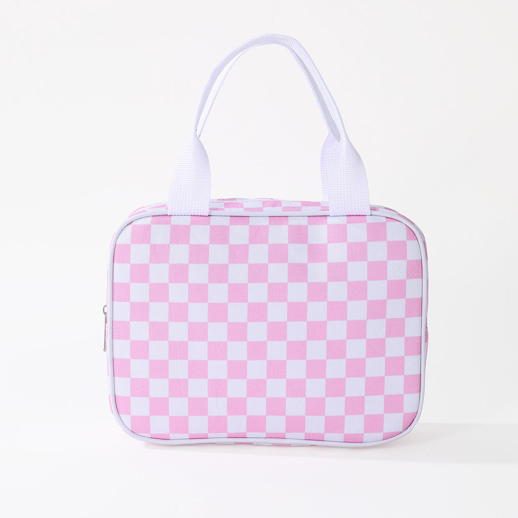 Checkerboard Large Capacity Insulated Lunch Bag