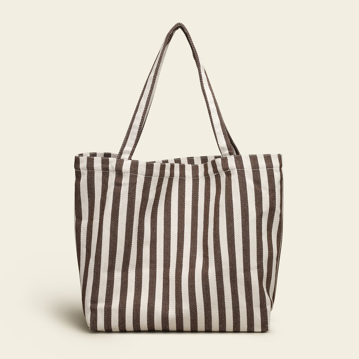 Brown Stripe Tote Bag color view