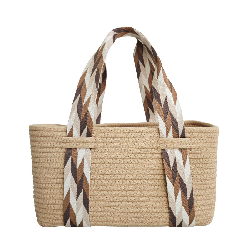Handmade Large Capacity Straw Picnic Basket