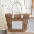 Handmade Straw Large Capacity Woven Beach Tote Bag