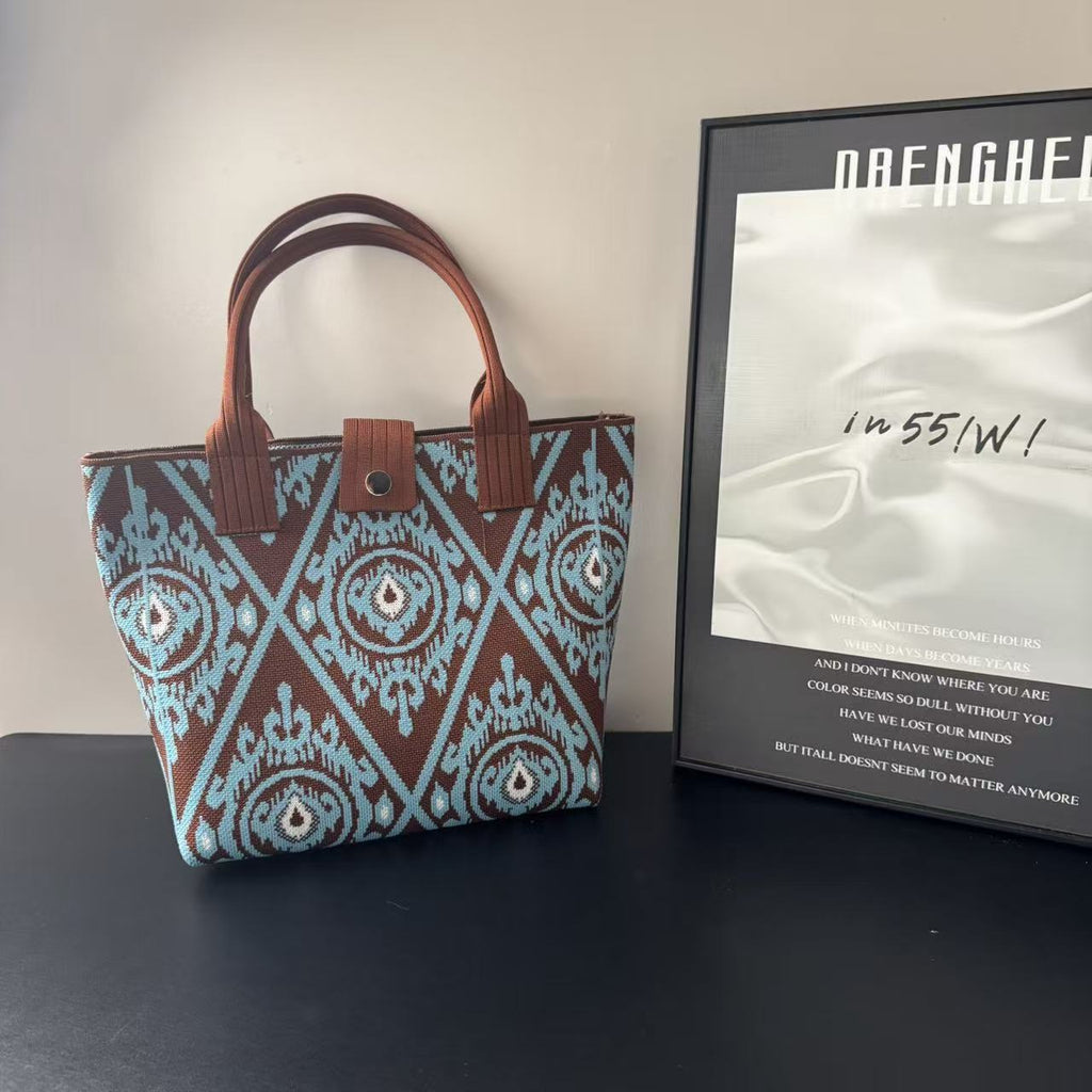 Ethnic Drawstring Bucket Shoulder Bag