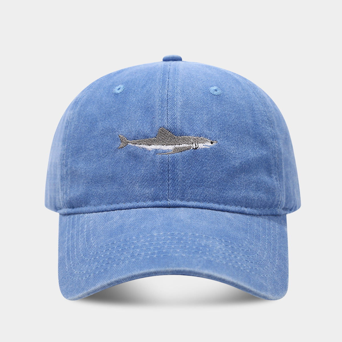 Washed Shark Retro Style Baseball Cap