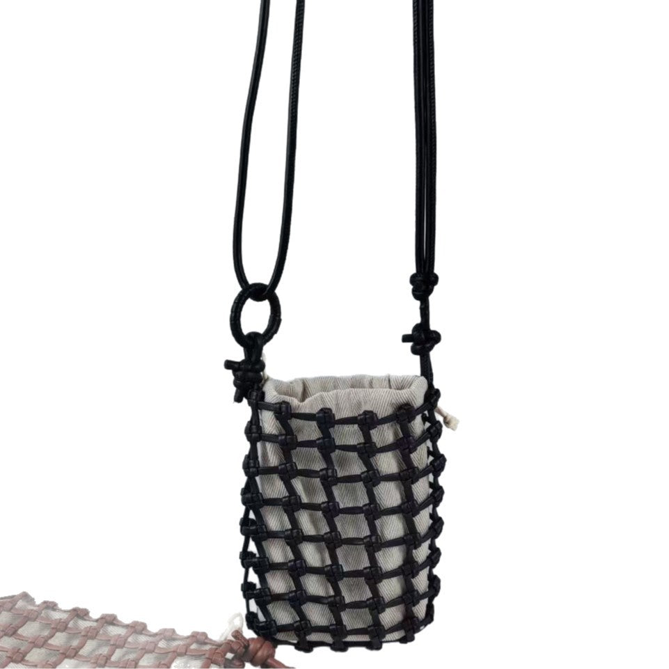Boho Mini Handwoven Net Crossbody Bag