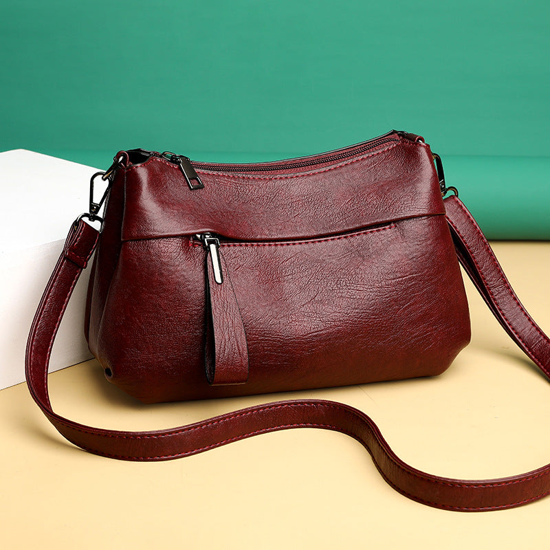Soft PU Leather Lightweight Shoulder Crossbody Bag