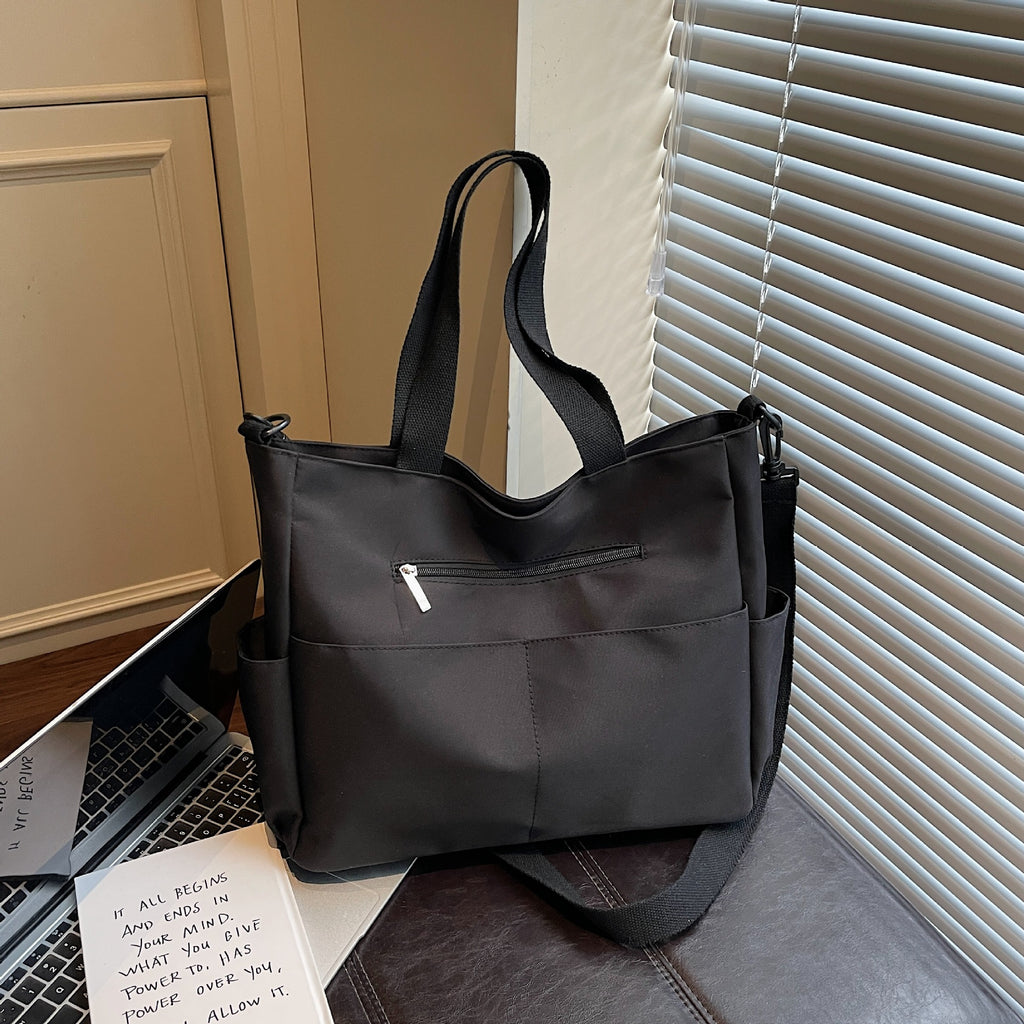 Lightweight Multi-Pocket Convertible Shoulder Tote Bag