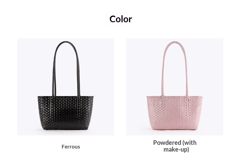 Colorful Lightweight Woven PVC Shoulder Tote Bag