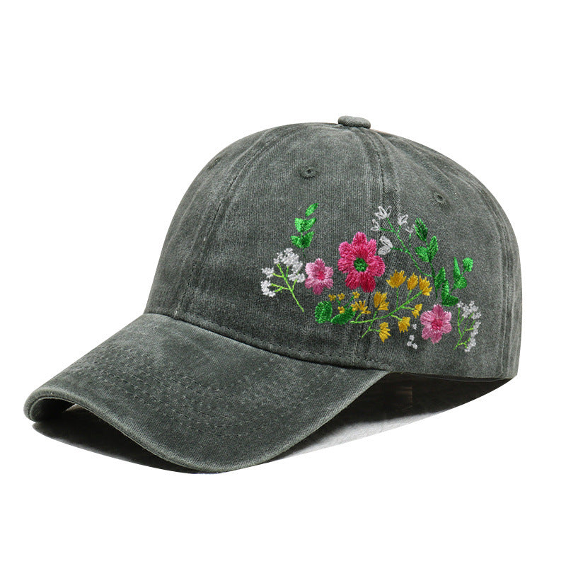 Women's Embroidered DIY Soft Top Sun Hat