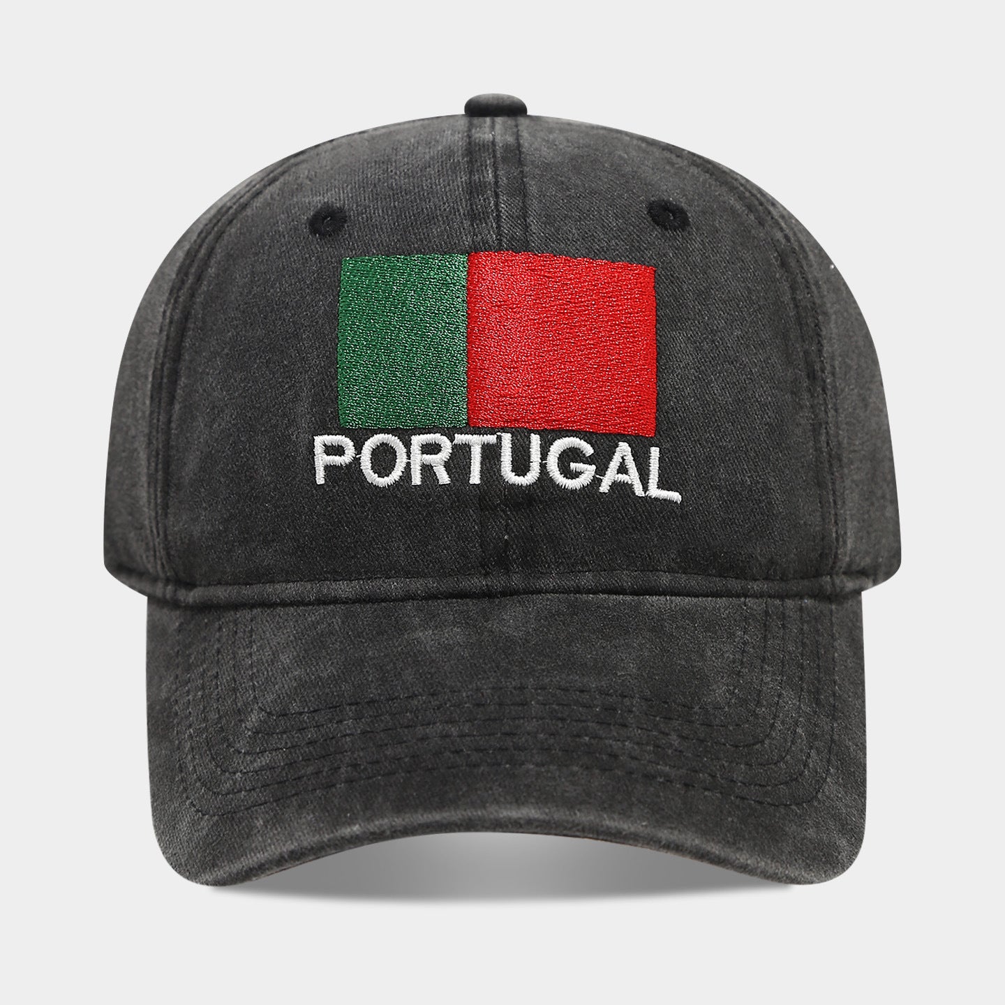 World Cup Flag Embroidered Black Baseball Cap