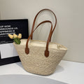 Women Relaxed Large Straw 2026 Casual Beach Handheld Shoulder Tote Bag