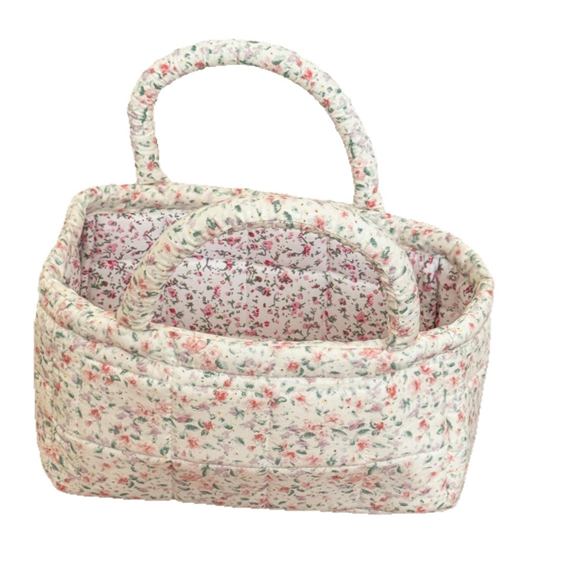 Pastoral Floral Desktop Organizer Basket