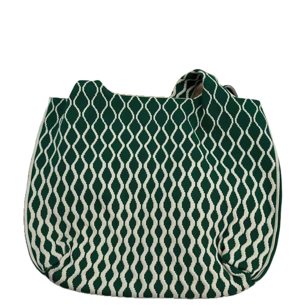 Shoulder Bags, Bucket Bags, Large-Capacity Knit Bags, Tote Bags, Woven Handbags, Women's Bags, Organized, Ombré, Versatile, Fashionable
