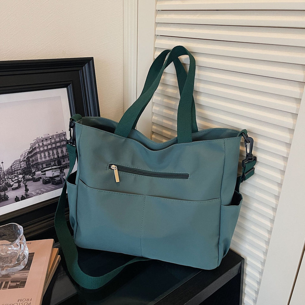 Lightweight Multi-Pocket Convertible Shoulder Tote Bag