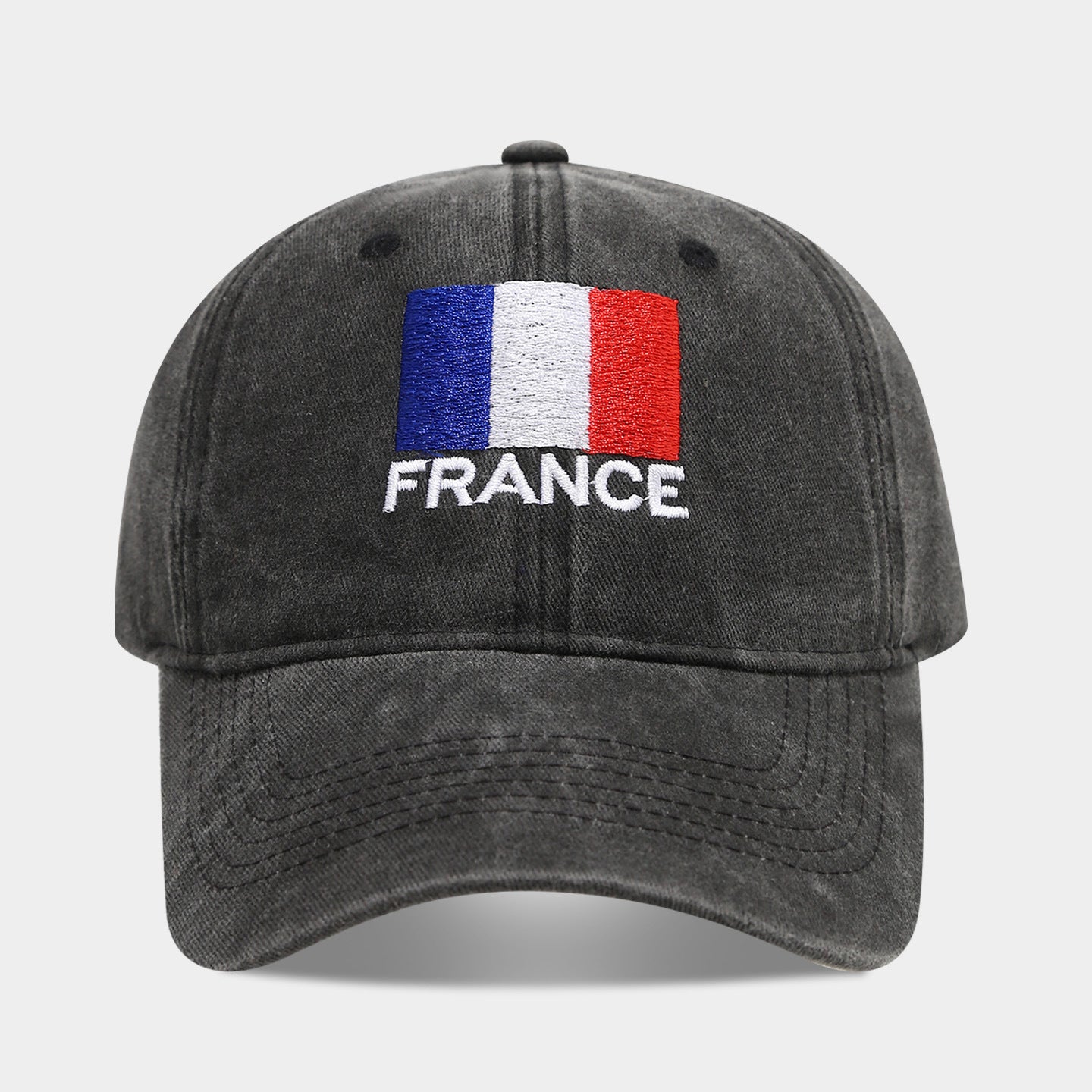 World Cup Flag Embroidered Black Baseball Cap