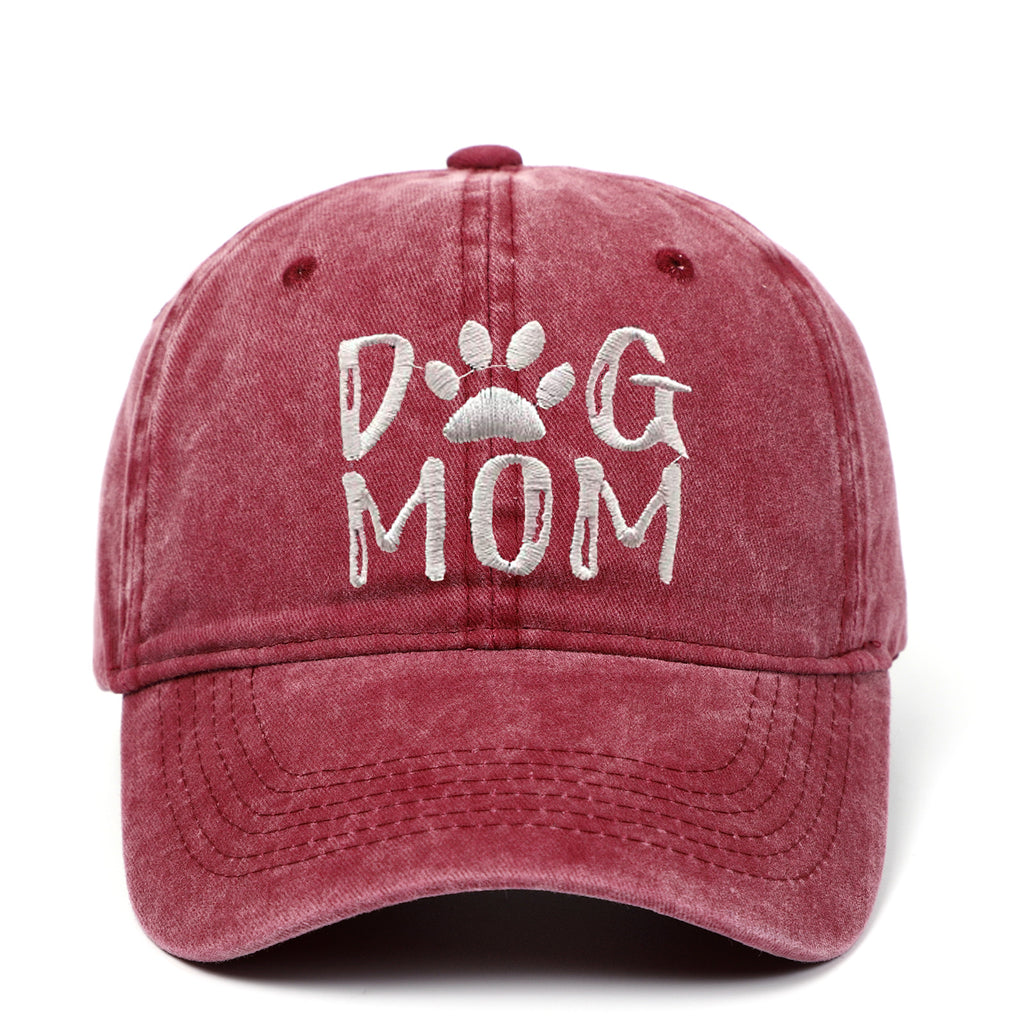 Washed Pure Cotton Embroidered Large Brim Cap
