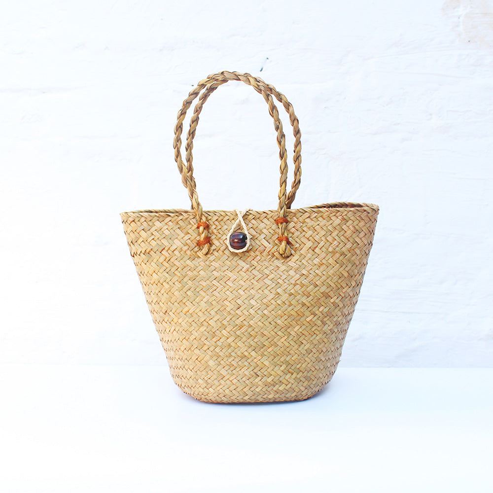 Niche Design Straw Woven Tote Bag