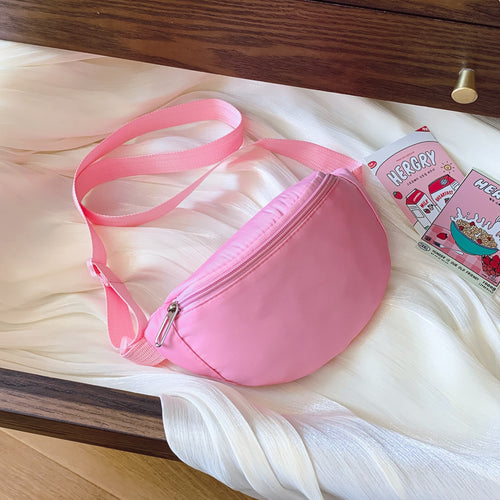 Children's Macaron Color Lightweight Waist Chest Bag