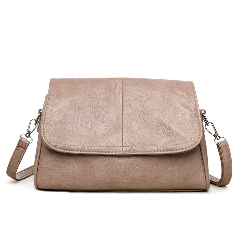 Vintage Leather Crossbody Flap Shoulder Bag