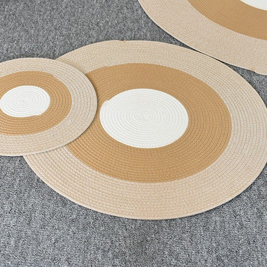 Cotton Linen Tassel Round Floor Mat
