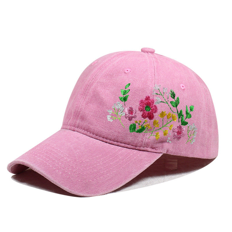 Women's Embroidered DIY Soft Top Sun Hat