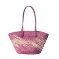 Colorful Large Straw Minimalist Handheld Natural Hollow Woven Beach Bag