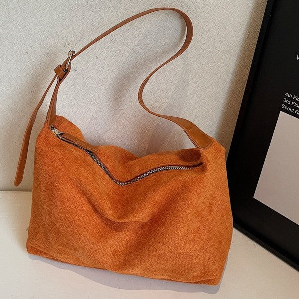 Vintage Crescent Soft PU Leather Baguette Shoulder Bag
