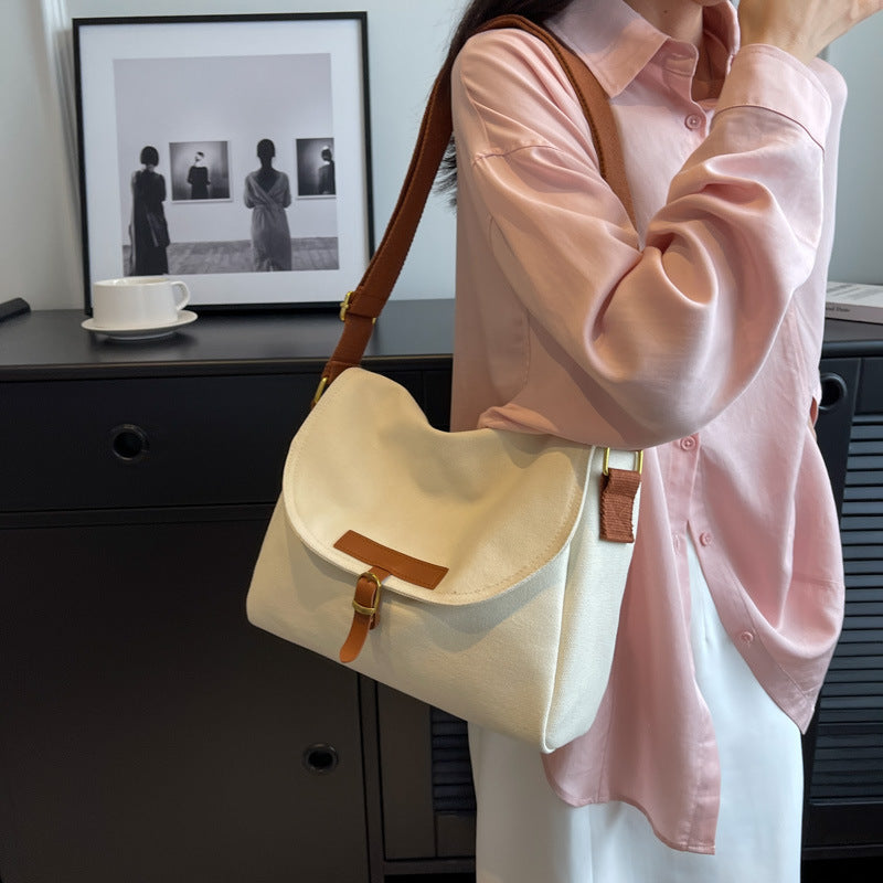Vintage Canvas Messenger Crossbody Shoulder Bag