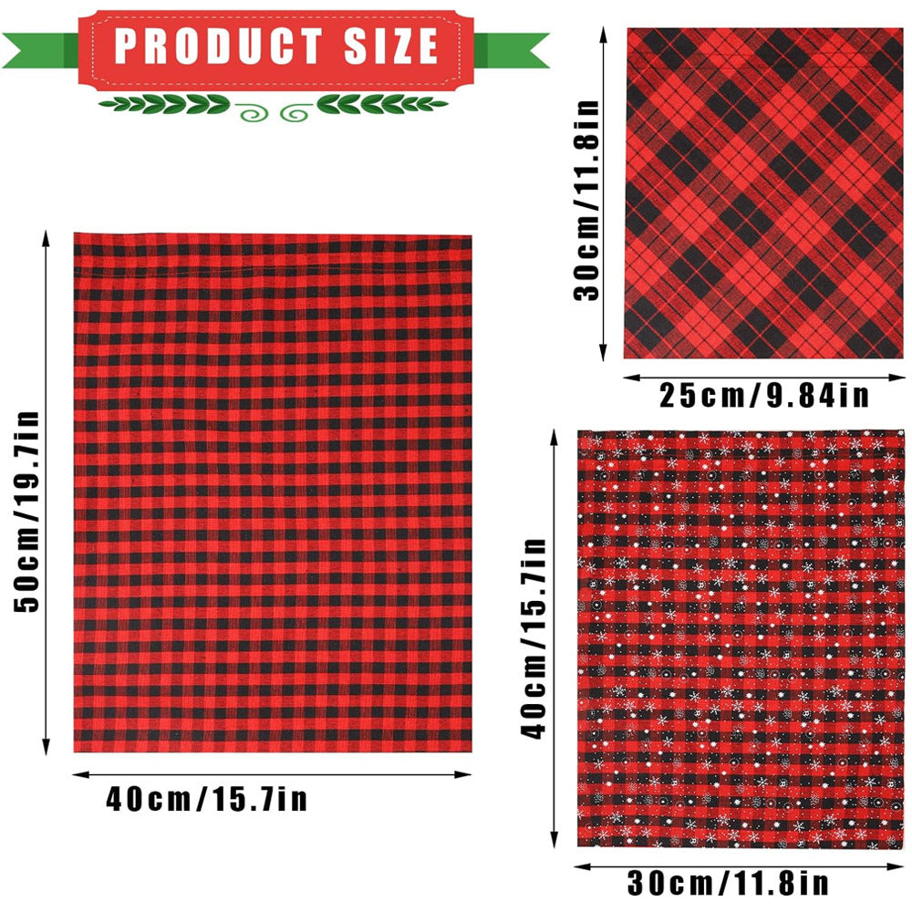 Red Buffalo Plaid Christmas Drawstring Gift Bags