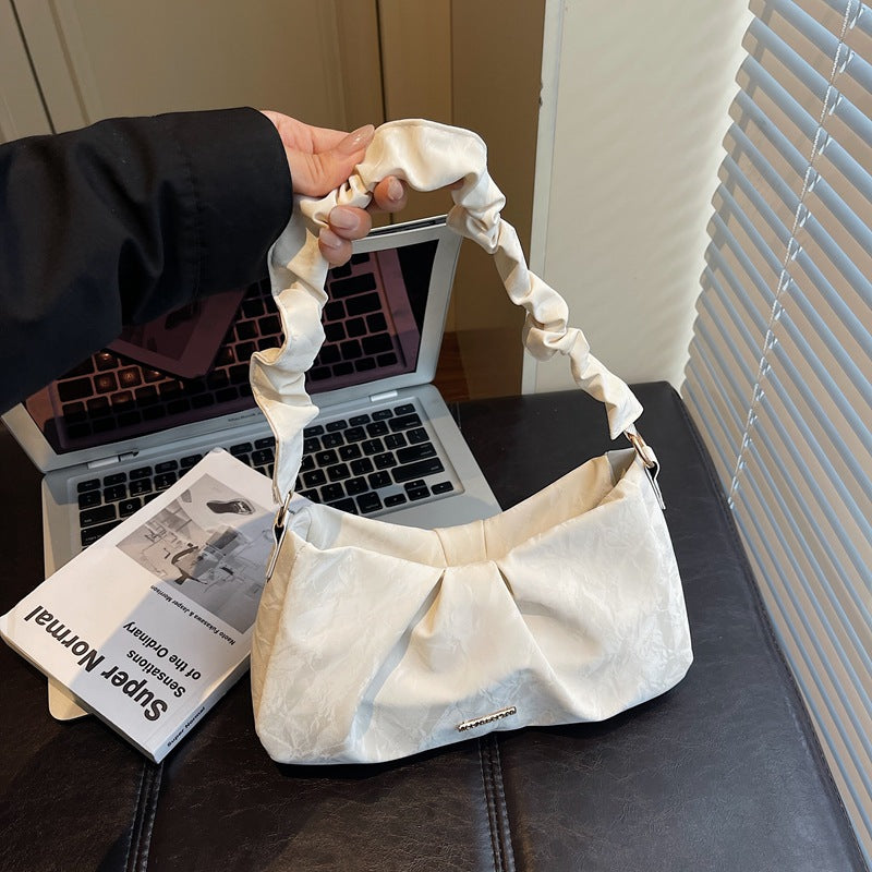 Niche Design Pleated Shoulder Crossbody Armpit Bag