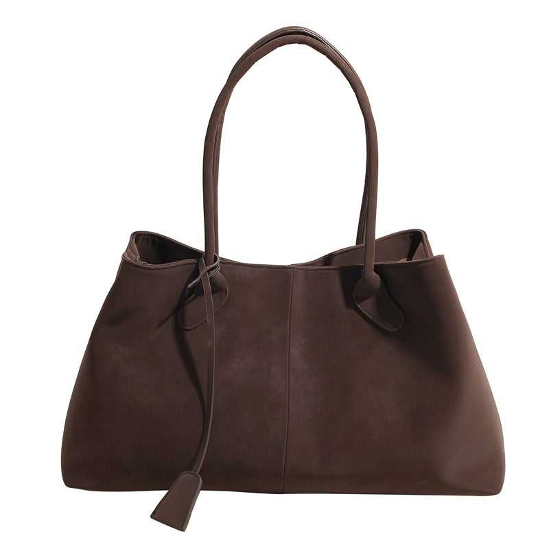 Western Oversized Solid PU Tote Bag