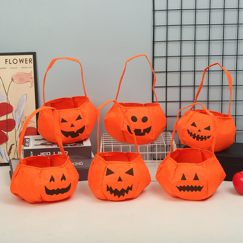 Halloween Pumpkin Trick or Treat Bag Candy Bucket