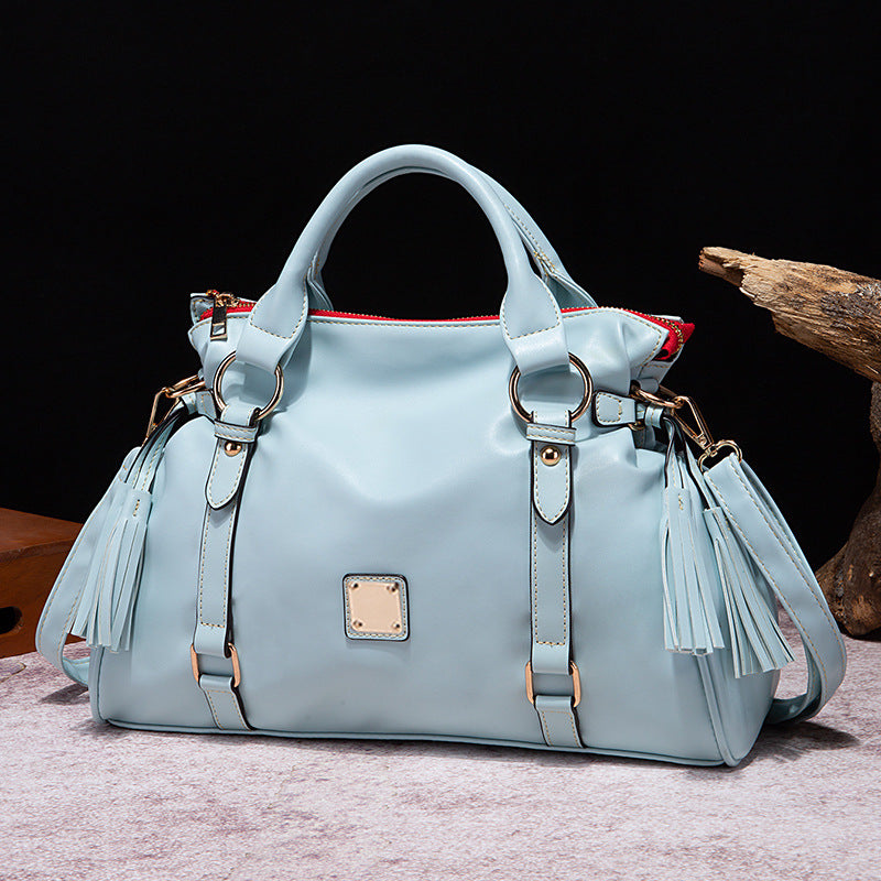Retro Hand-Painted Soft Portable Shoulder Crossbody Commuter Bag