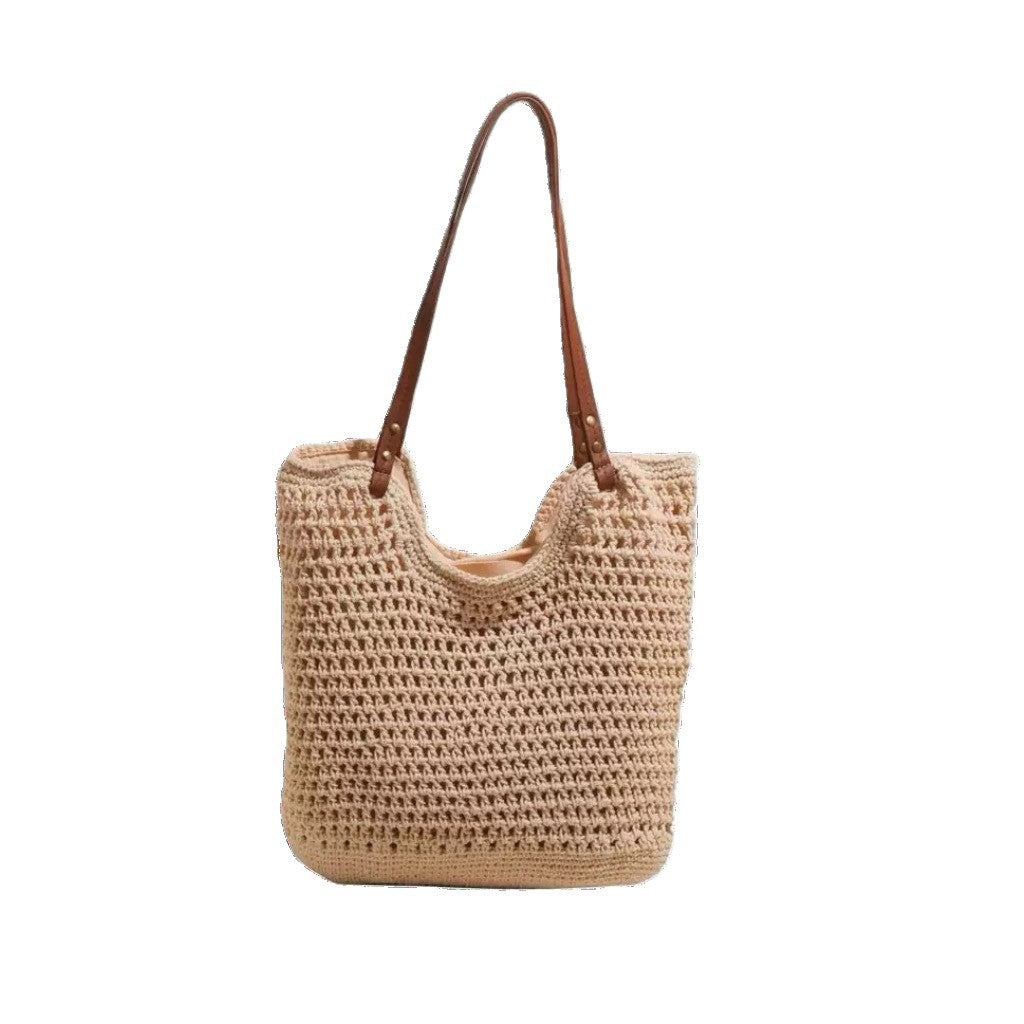Fishnet Hollow Cotton Woven Straw Bag