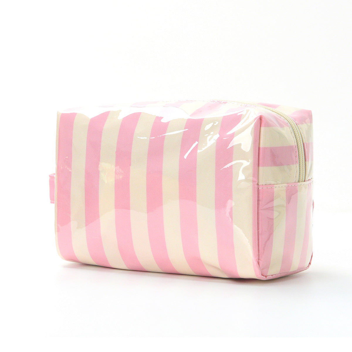 Large-Capacity Striped Travel Cosmetic Bag